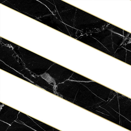 Papel de parede contemporâneo - DIAGONAL MARBLE - BLACK &amp; WHITE - Mineheart - em tecido não tecido / listrado / efeito de mármore