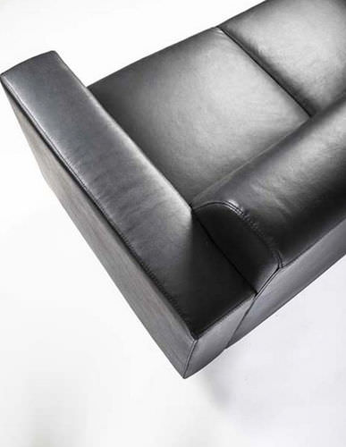 Sofá contemporâneo - A300 - MASCAGNI - em couro / preto / contract