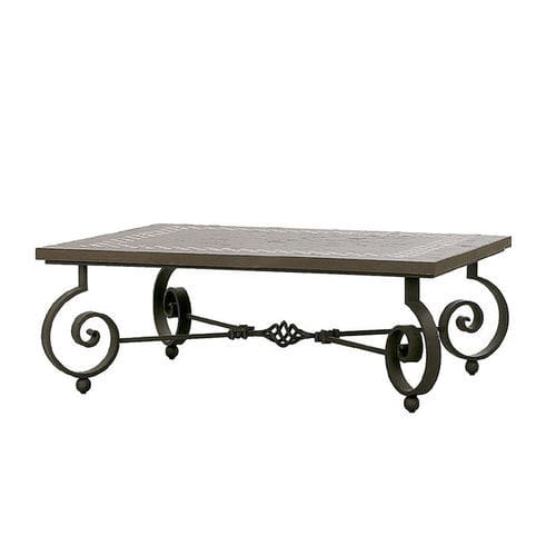 Mesa de centro de estilo - H 1114 – H 11141 - GUADARTE - em ferro forjado / retangular / feita à mão