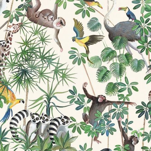 Tecido para estofados - LA JUNGLE DES ANIMAUX - Olivier Thévenon Selection - para cortinas / com natureza / com animais