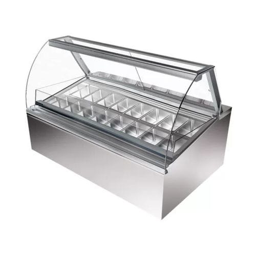 Vitrina refrigerada tipo balcão - Orione - Moving Glass & Metal Design - para confeitaria / em aço inoxidável / de alumínio