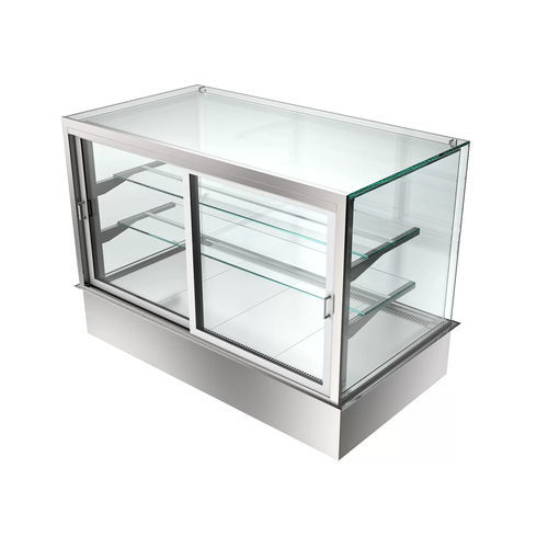 Vitrina refrigerada tipo balcão - Manhattan - Moving Glass & Metal Design - de estante / para confeitaria / para açougue