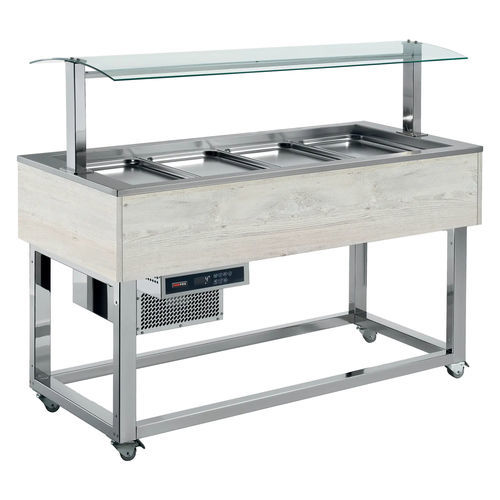 Buffet refrigerado de bancada - ES GREEN+ 3H - RM GASTRO - com rodas / da linha comercial