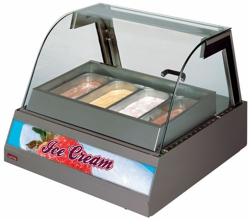 Vitrina refrigerada de bancada - KENTUCKY - UNIS COOL - para loja / com iluminação / para sorvetes