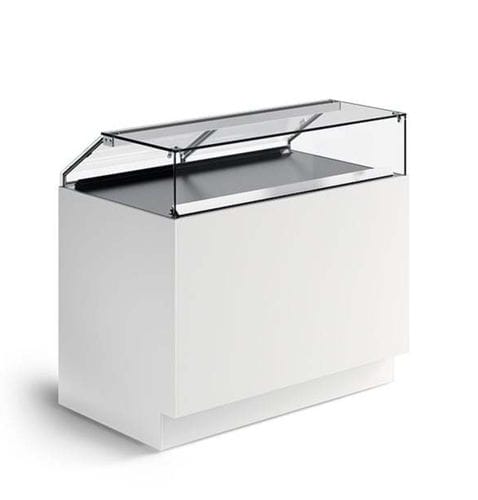 Vitrina refrigerada tipo balcão - CIAM S.P.A. - para confeitaria / em aço inoxidável / branca