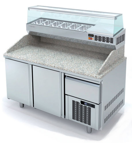 Bancada de preparação para pizza - MR80 - CORECO - em aço inoxidável / refrigerada / profissional