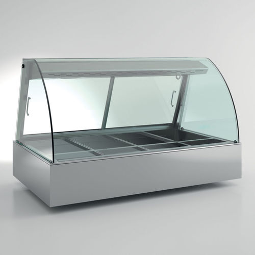 Vitrina de aquecimento tipo balcão - DROP-IN MALL - EMAINOX SRL - com iluminação embutida / da linha comercial