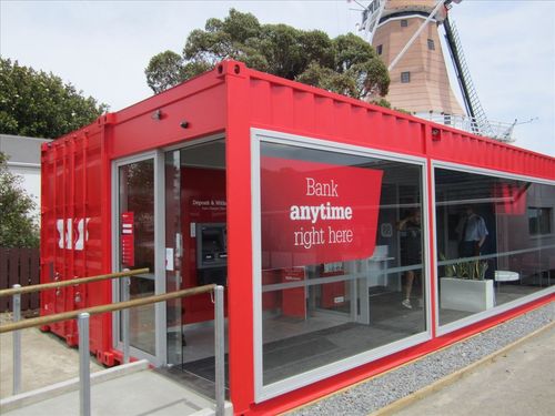 Contêiner da linha comercial - WESTPAC MOBILE BANK BRANCH FOXTON - addis container - para canteiro de obras