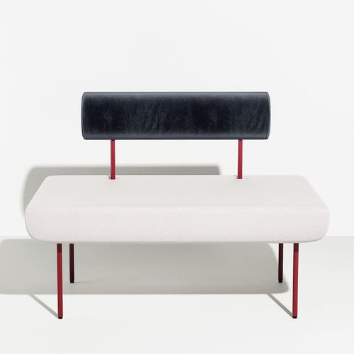 Poltrona baixa contemporânea - HOFF - Petite Friture - em tecido / em aço / cinza