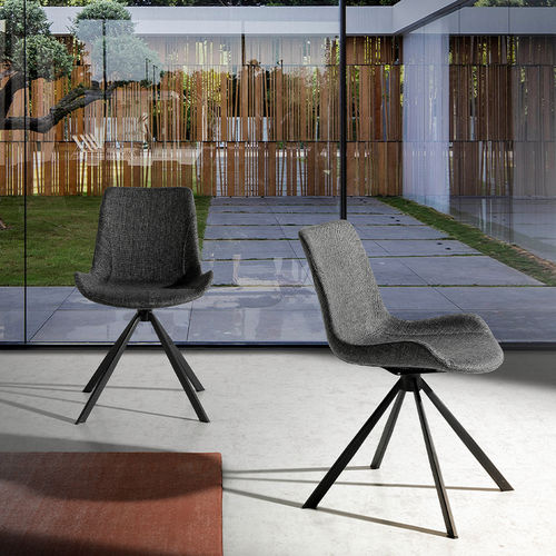 Cadeira contemporânea - 4071 - Angel Cerdá - para ambiente interno / em tecido / com base em aço pintado