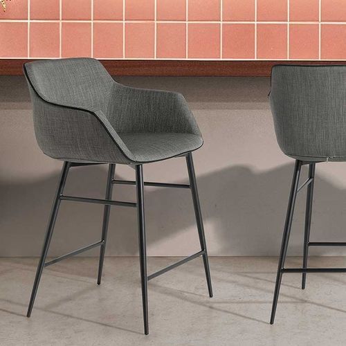 Cadeira alta contemporânea - 4089 - Angel Cerdá - para ambiente interno / em tecido / com base em aço