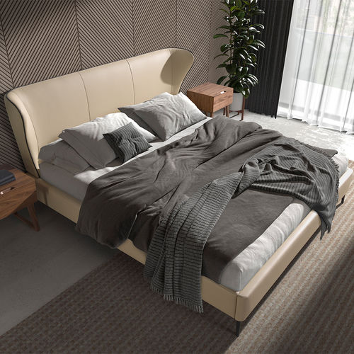 Cama de casal - 7157 - Angel Cerdá - contemporânea / estofada / com cabeceira