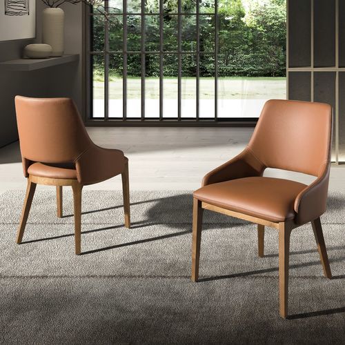 Cadeira de sala de jantar contemporânea - 4156 - Angel Cerdá - para ambiente interno / em tecido sintético / em couro sintético
