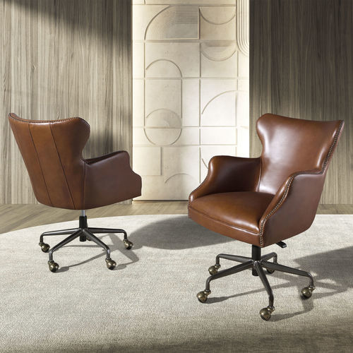 Poltronas de escritório contemporânea - 4166 - Angel Cerdá - em couro / ergonômica / estofada