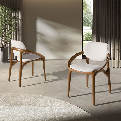 Cadeira contemporânea - 4254 - Angel Cerdá - para ambiente interno / em tecido / com base em madeira