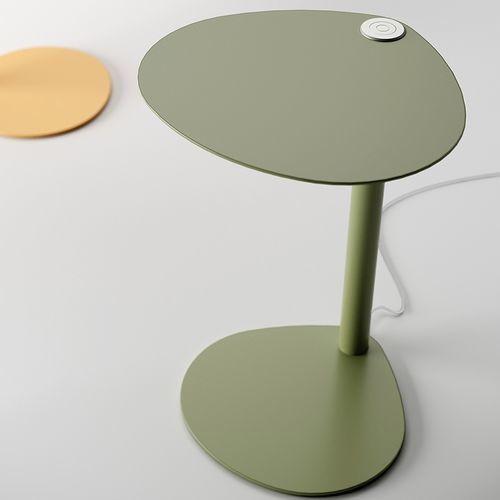 Mesa lateral contemporânea - EASY BOY SMART - SEGIS - metálica / com base metálica / oval