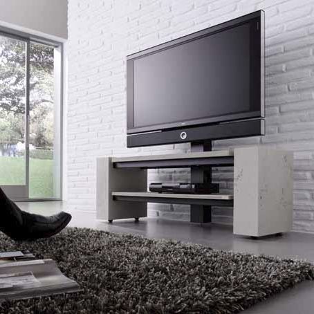 Suporte de piso para TV contemporâneo - X-LINIE 1200 OPEN - Handelsagentur Lars Schnepel UG - com prateleiras / em madeira / da linha residencial