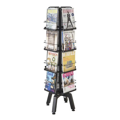 Porta-revistas contemporâneo - ONYX™ - Safco - da linha comercial / em aço / em tela