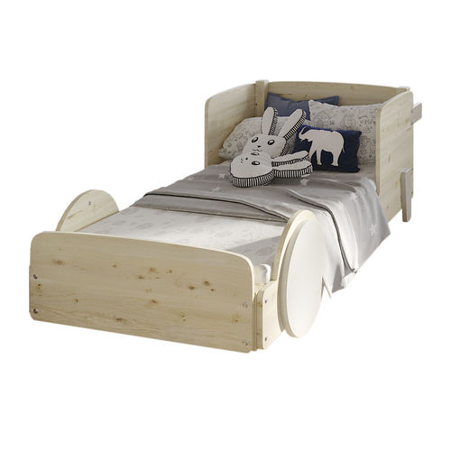 Cama de solteiro - Discovery 1 - MATHY BY BOLS - com prateleiras / 90x190 cm / laqueada