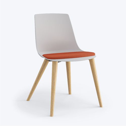 Cadeira para interlocutor contemporânea - SOLIX - Viasit GmbH - para ambiente interno / em faia / em material plástico