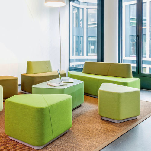 Banco estofado modular - ORGANIC  - Viasit GmbH - contemporâneo / em tecido / em couro