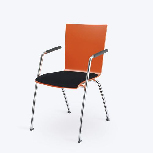 Cadeira para interlocutor contemporânea - OBJECT - Viasit GmbH - para ambiente interno / metálica / em aço
