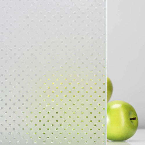 Painel de vidro temperado - DOTS - General Glass International - laminado / decorado / gravado com ácido