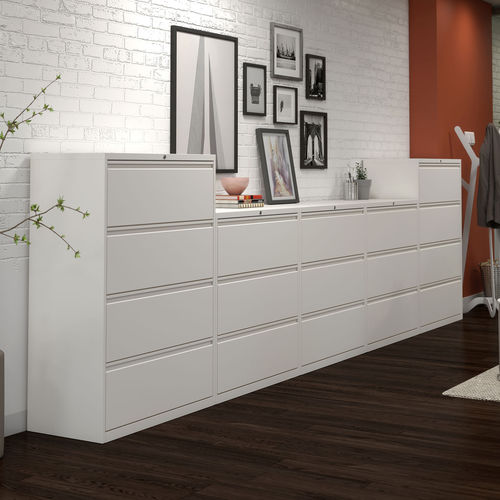 Módulo de gavetas para escritório metálico - V SERIES - Haworth - com 2 gavetas / com 3 gavetas / com 4 gavetas
