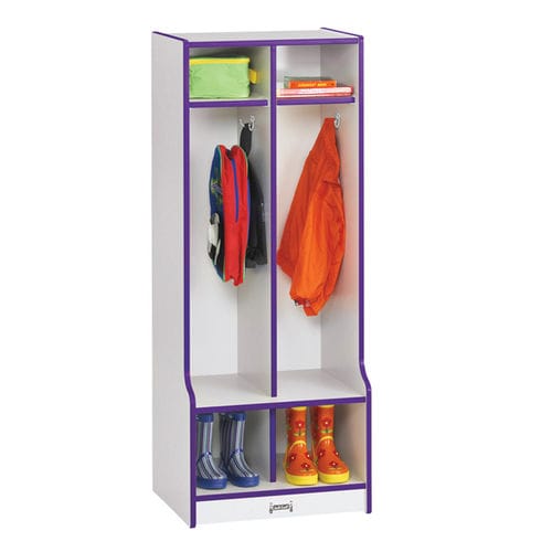 Armário de vestiário em laminado - RAINBOW ACCENTS® 2 - Jonti-Craft, Inc. - para escola / com bengaleiro aberto