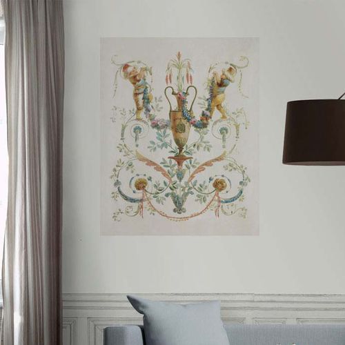 Papel de parede contemporâneo - GENIUS N°2/6 - Papiers de Paris - estampado / efeito dourado / bege