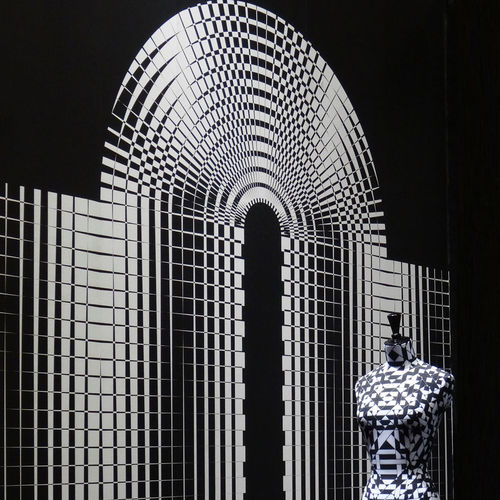 Papel de parede contemporâneo - PARLOR GROTESQUE - Papiers de Paris - geométrico / com cena / efeito 3D