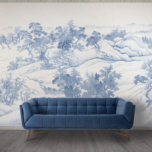 Papel de parede contemporâneo - CHINESE MOUNTAINS - Papiers de Paris - em seda / de estilo chinoiserie / com cena