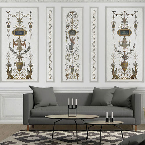 Painel decorativo de parede - BOUDOIR DE LA REINE - GROTESQUE N°2 - Papiers de Paris - de alta resistência / em madeira / em papel