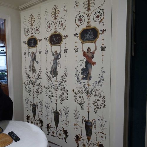 Painel decorativo de revestimento - BOUDOIR DE LA REINE - GROTESQUE N°4 - Papiers de Paris - de parede / de alta resistência / em madeira
