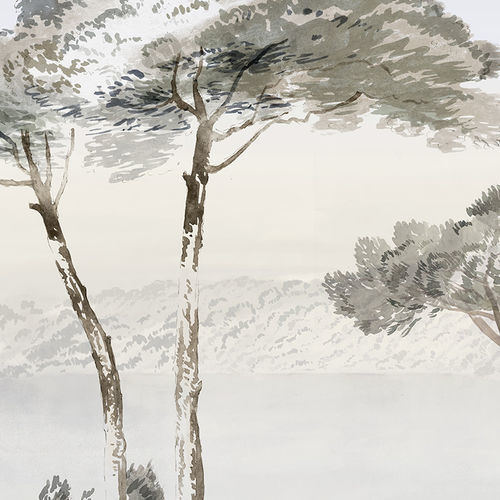 Papel de parede contemporâneo - UMBRELLA PINES - Papiers de Paris - com natureza / panorâmico / efeito de tecido