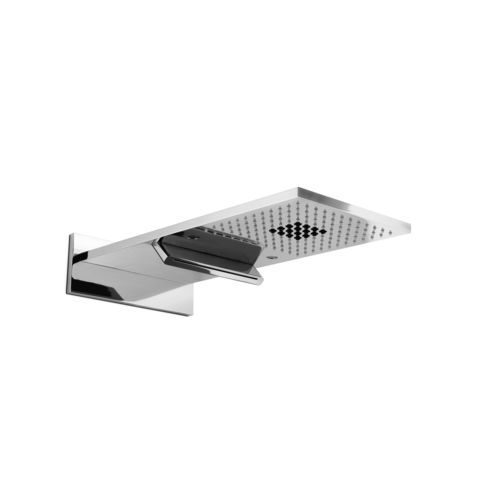 Cabeça de chuveiro de parede - YES  - CARIMALI design shower_space - retangular / tipo chuva / com cromoterapia