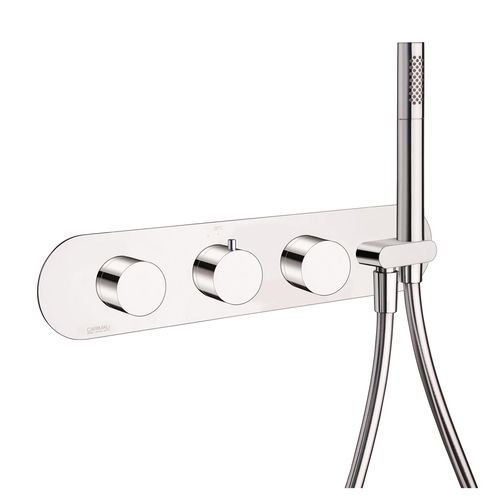 Misturador monocomando para box de banheiro - 21848/A-CR - CARIMALI design shower_space - de parede / termostático / em metal cromado