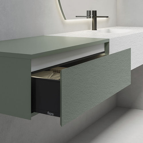 Gabinete de banheiro simples - INGLET - Fiora - suspenso / em ardósia / design