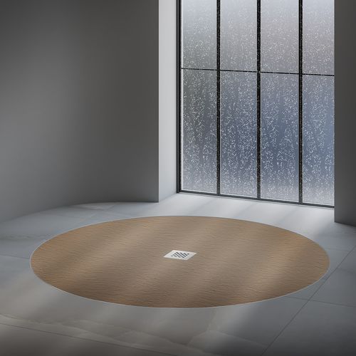 Piso de box circular - ELAX WORLD - Fiora - de embutir / em compósito / antiderrapante
