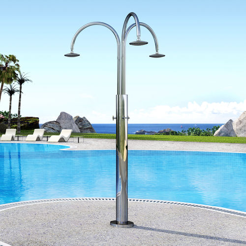 Chuveiro de jardim para piscina - MELODY CYLINDER 3B - Inoxstyle - em aço inoxidável