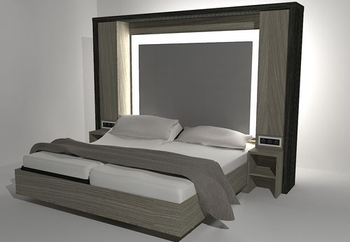 Cama retrátil - ALEXANDRE - LIFTSECURITY - de casal / contemporânea / sob medida