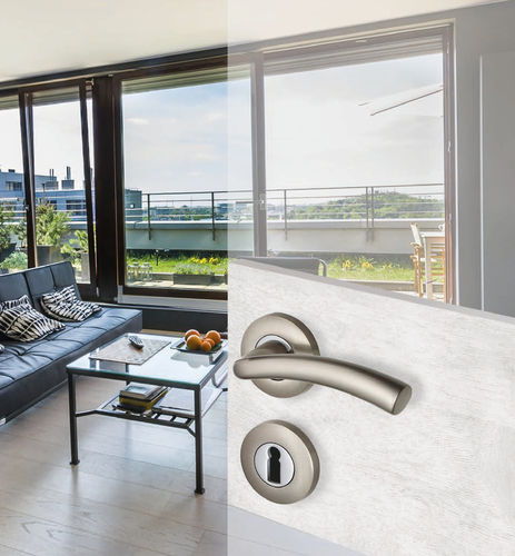 Maçaneta para porta - NEW KOMET R391 - JATEC - metálica / contemporânea / com fechadura