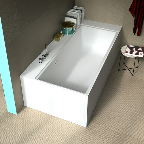 Banheira de canto - NEUTRA ANGOLO - SIGN - freestanding / em Solid Surface / branca
