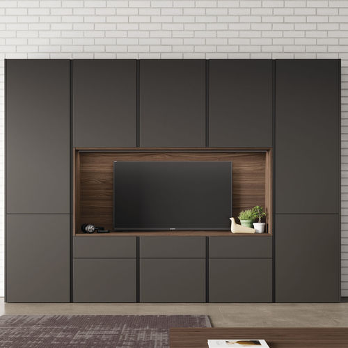 Móvel de parede contemporâneo para TV - ON BOISERIE 4 - VIVE - MUEBLES VERGE S.L. - em madeira laqueada