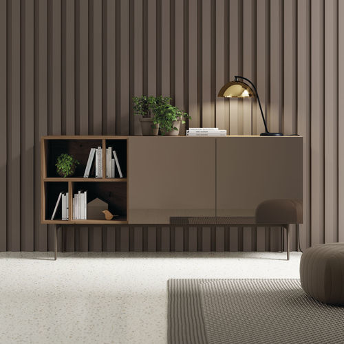 Buffet aparador moderno - COMPACT APARADOR 10 - VIVE - MUEBLES VERGE S.L. - em carvalho / com folheado de madeira / em madeira laqueada fosca