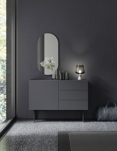 Buffet aparador contemporâneo - COMPACT RECIBIDOR 3 - VIVE - MUEBLES VERGE S.L. - em madeira laqueada fosca / com gavetas / com portas de abrir