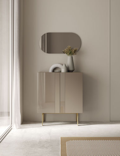 Buffet aparador alto - COMPACT RECIBIDOR 7 - VIVE - MUEBLES VERGE S.L. - contemporâneo / em madeira laqueada fosca / em vidro laqueado