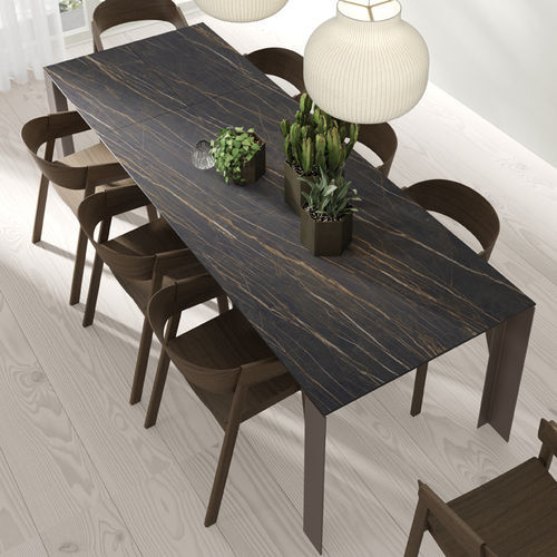 Mesa de jantar contemporânea - ARCH 3 - VIVE - MUEBLES VERGE S.L. - em MDF laqueado / em cerâmica / metálica