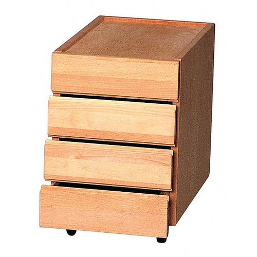Módulo de gavetas para escritório em madeira - ZIGGY  - de Breuyn Möbel GmbH - em laminado melamínico / com 4 gavetas / com rodízios