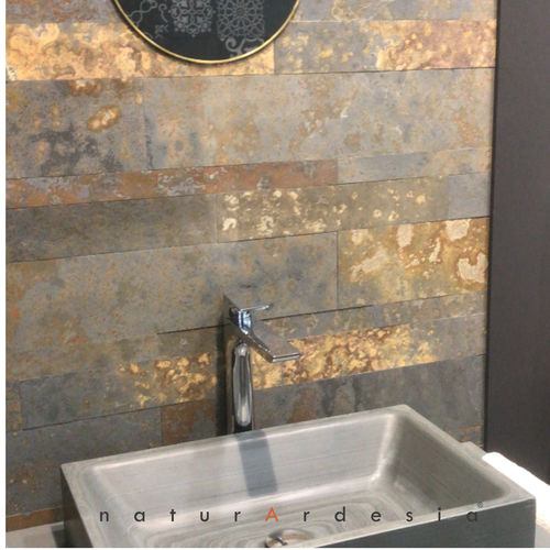 Revestimento para parede externa - MIX STRIPS - MAP Slate Srl - para ambiente interno / em ardósia / em pedra natural